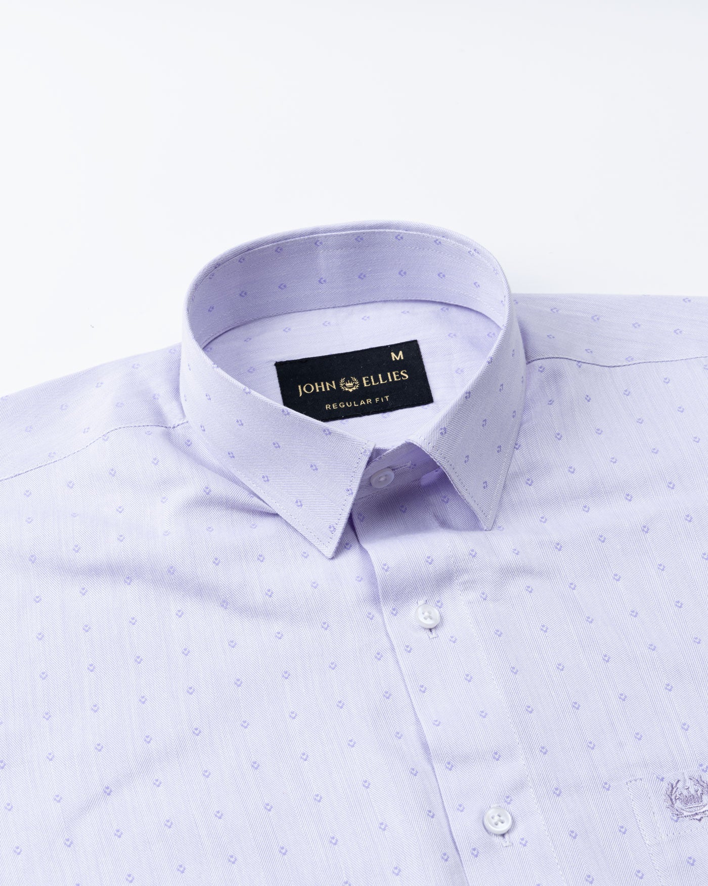 Cato Purple Cotton Textured Shirt - John Ellies