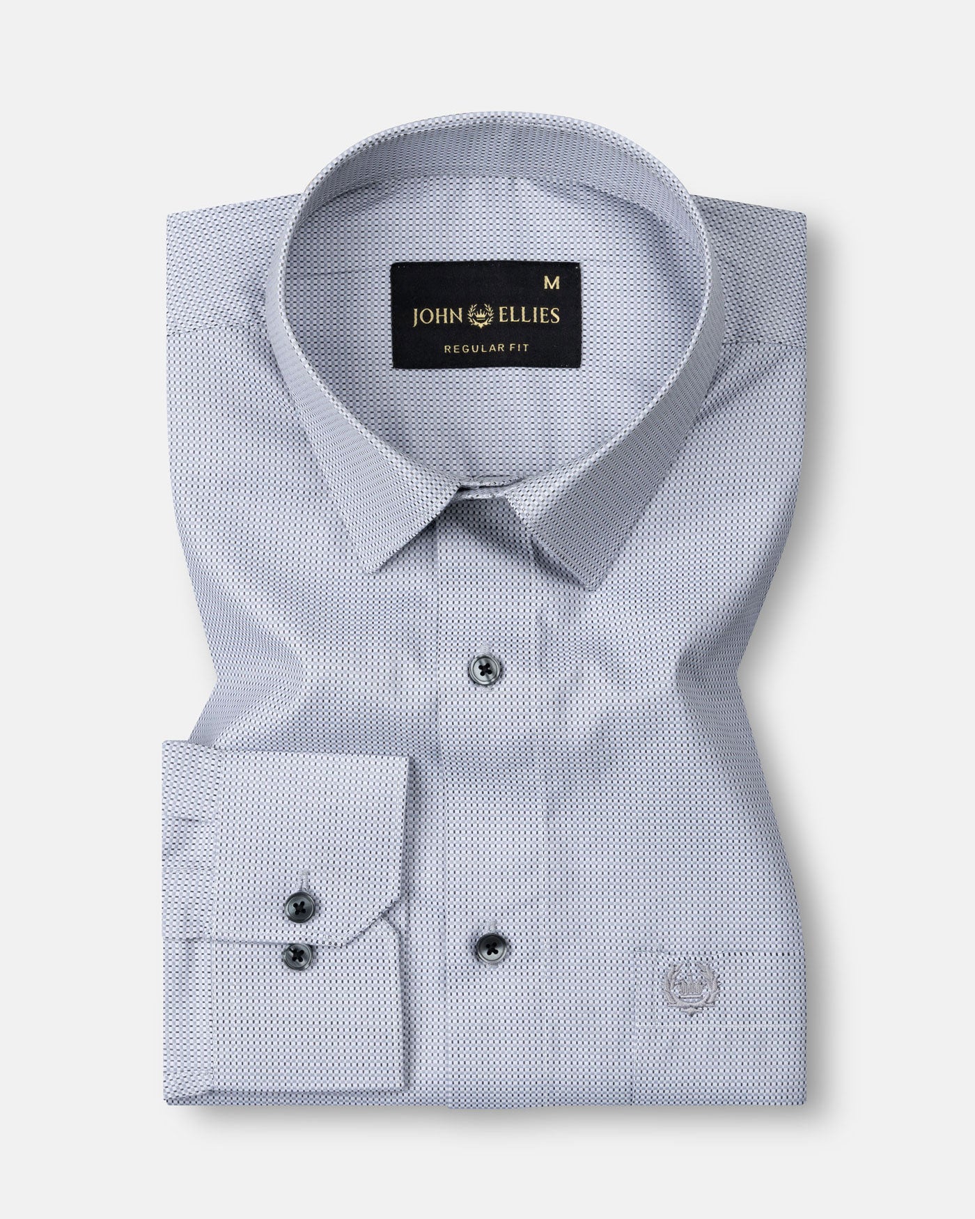 Cato Black Cotton Textured Shirt - John Ellies