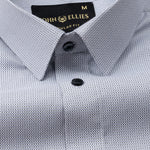Cato Black Cotton Textured Shirt - John Ellies