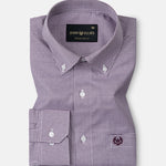 Dersko Purple Gingham Check Button Down Cotton Shirt - John Ellies