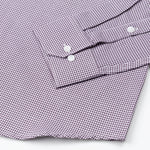 Dersko Purple Gingham Check Button Down Cotton Shirt - John Ellies