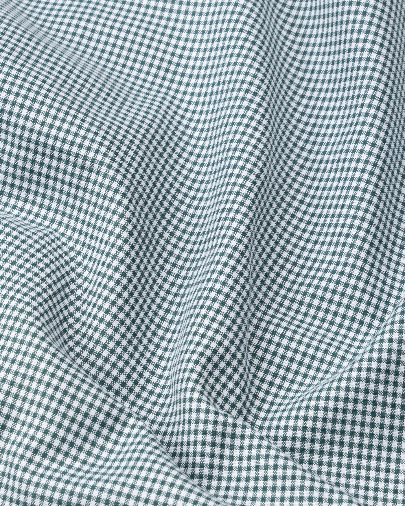 Dersko Dark Green Gingham Check Button Down Cotton Shirt - John Ellies