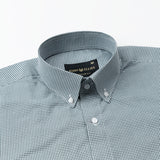 Dersko Dark Green Gingham Check Button Down Cotton Shirt - John Ellies