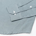 Dersko Dark Green Gingham Check Button Down Cotton Shirt - John Ellies
