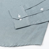 Dersko Dark Green Gingham Check Button Down Cotton Shirt - John Ellies