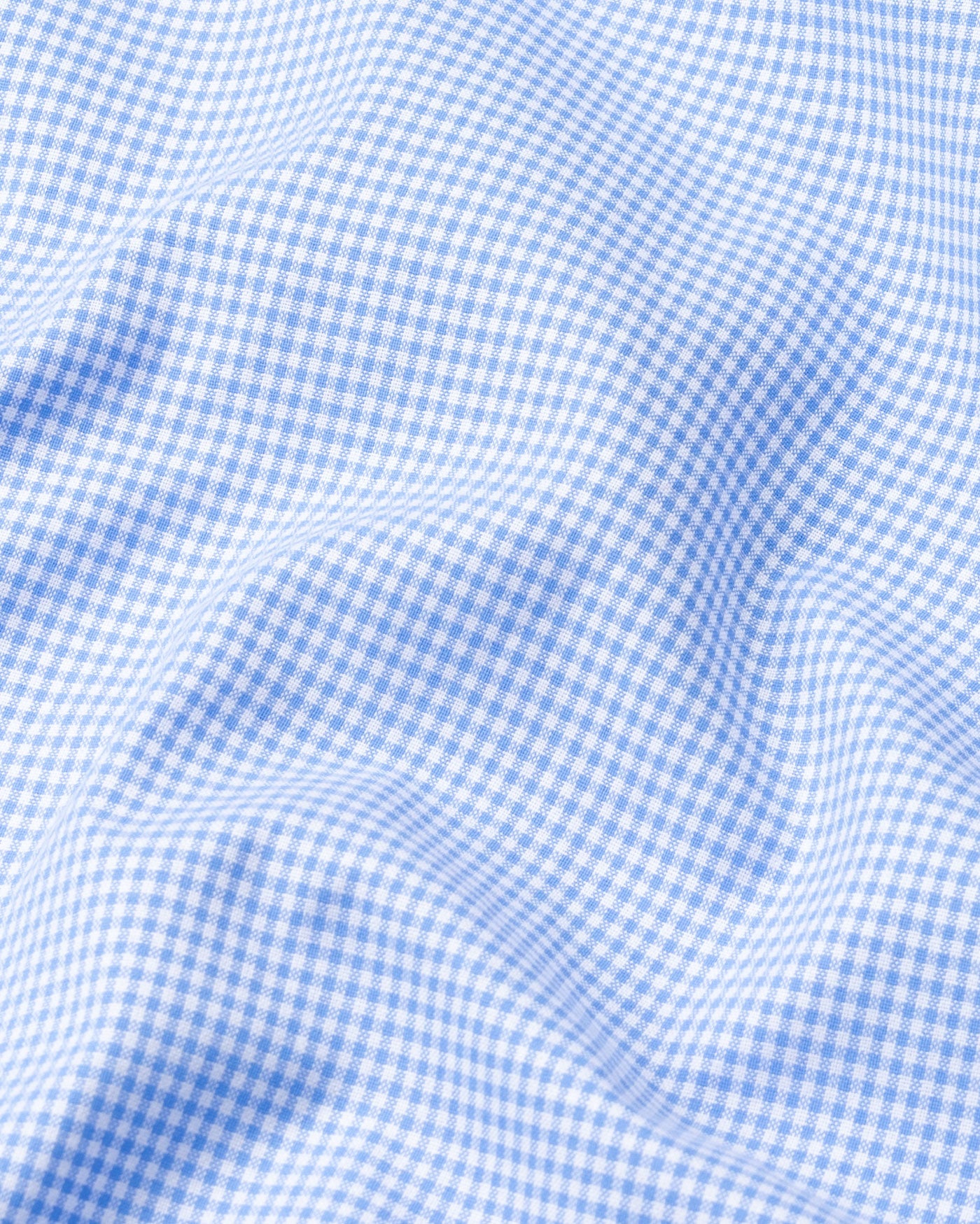 Dersko Blue Gingham Check Button Down Cotton Shirt - John Ellies