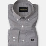 Dersko Black Gingham Check Button Down Cotton Shirt - John Ellies