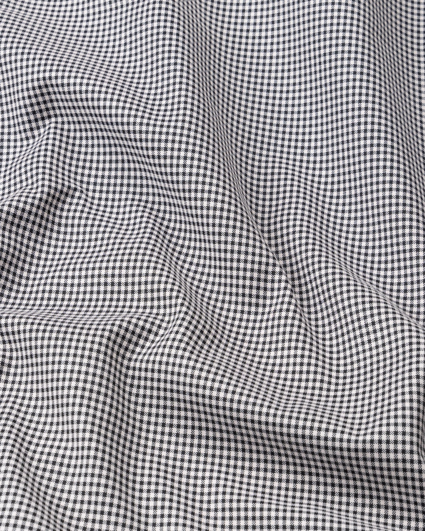 Dersko Black Gingham Check Button Down Cotton Shirt - John Ellies