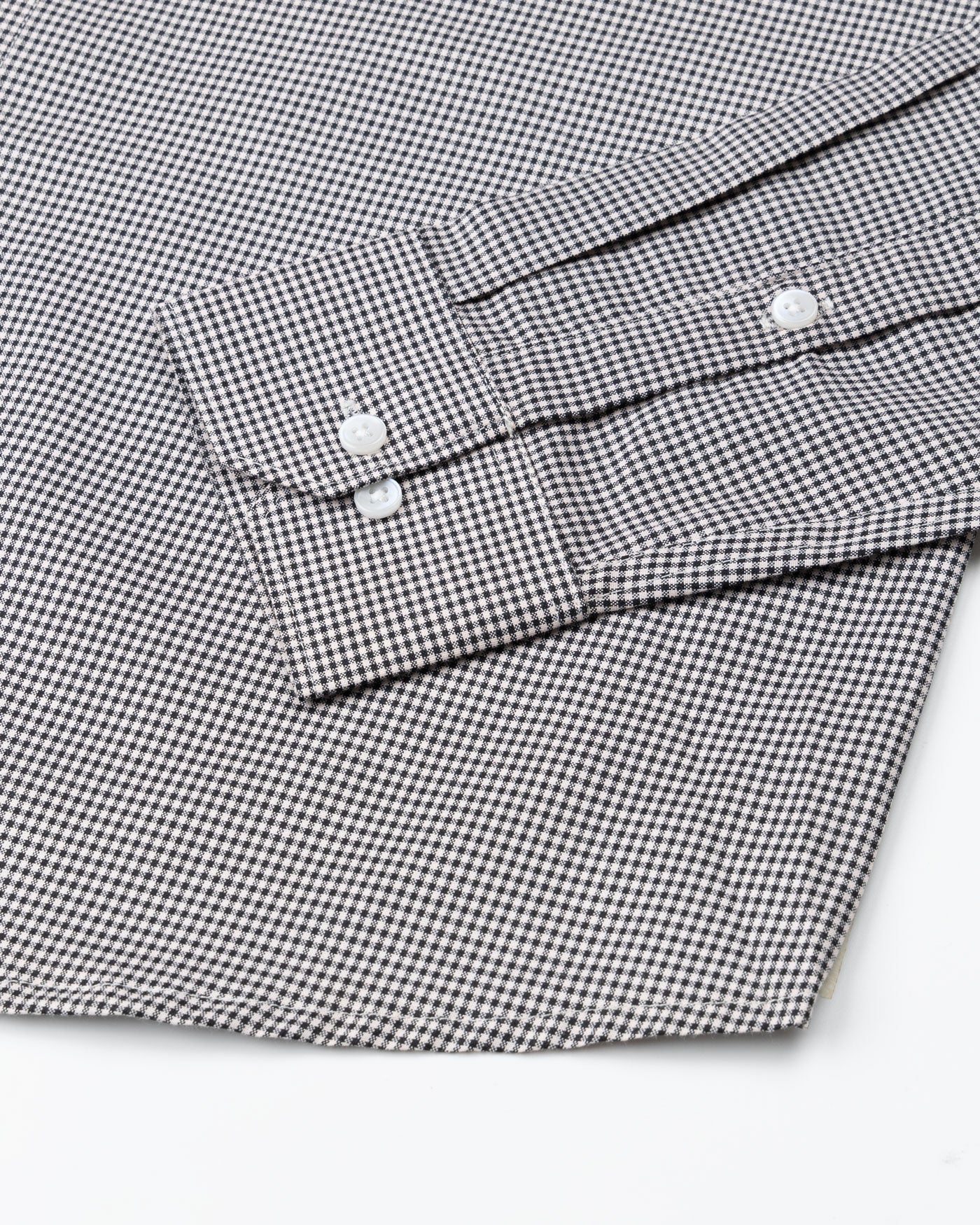 Dersko Black Gingham Check Button Down Cotton Shirt - John Ellies