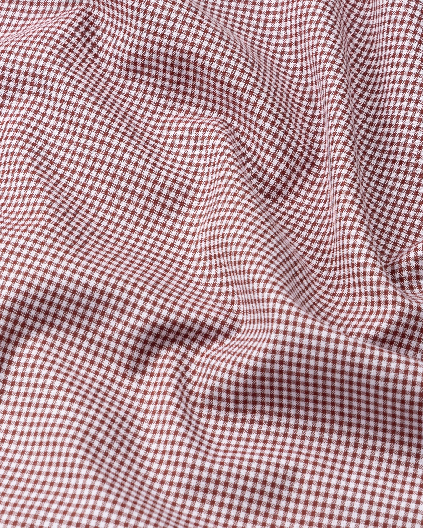 Dersko Maroon Gingham Check Button Down Cotton Shirt - John Ellies