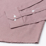 Dersko Maroon Gingham Check Button Down Cotton Shirt - John Ellies