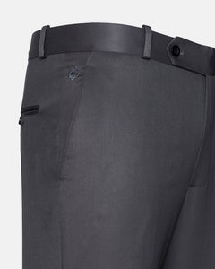 Canes Grey Plain Formal Cotton Pant - John Ellies