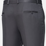Canes Grey Plain Formal Cotton Pant - John Ellies