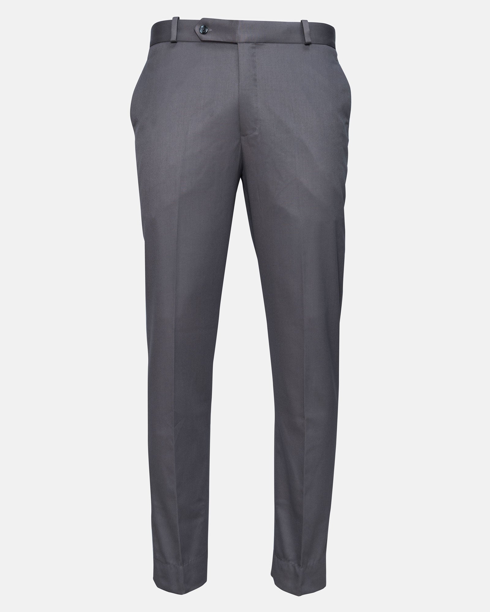 Canes Grey Plain Formal Cotton Pant - John Ellies