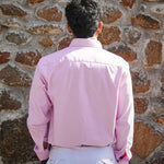 Enzon Pink Plain Oxford Cotton Shirt - John Ellies