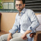 Enzon Grey Plain Oxford Cotton Shirt - John Ellies