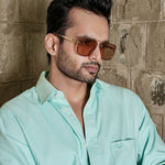 Enzon Lime Plain Oxford Cotton Shirt - John Ellies