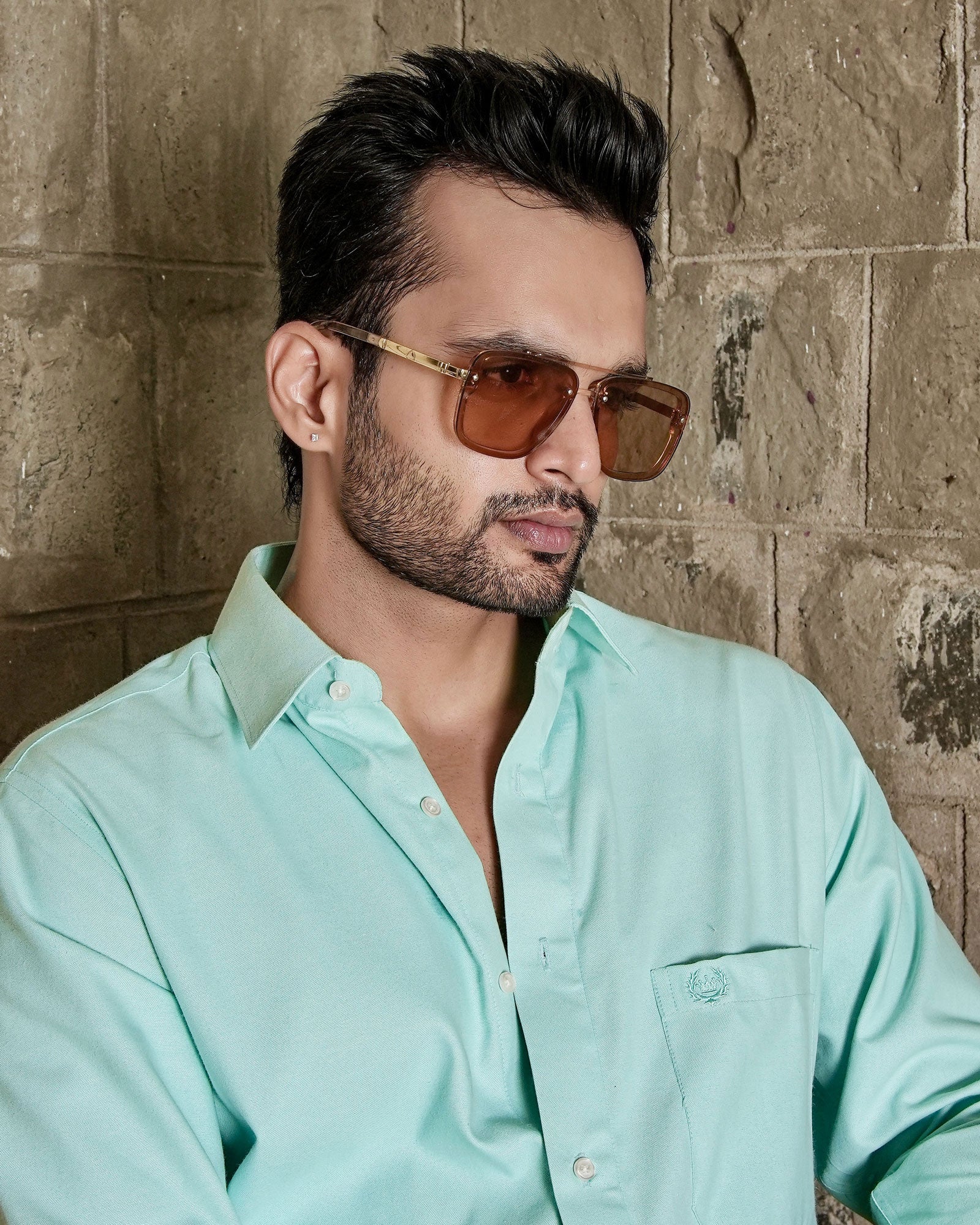 Enzon Lime Plain Oxford Cotton Shirt - John Ellies