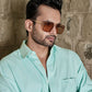 Enzon Lime Plain Oxford Cotton Shirt - John Ellies