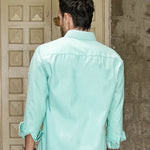 Enzon Lime Plain Oxford Cotton Shirt - John Ellies