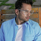 Enzon Sky Blue Plain Oxford Cotton Shirt - John Ellies