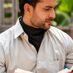 Dion Silver Plain Cotton Shirt - John Ellies