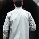 Dion Silver Plain Cotton Shirt - John Ellies