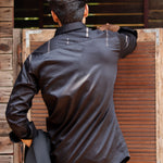 Dion Black Plain Cotton Shirt - John Ellies