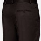 Canes Brown Plain Formal Cotton Pant - John Ellies