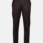 Canes Brown Plain Formal Cotton Pant - John Ellies