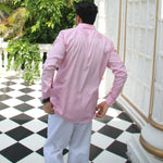 Dion Pink Plain Cotton Shirt - John Ellies