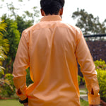 Dion Orange Plain Cotton Shirt - John Ellies
