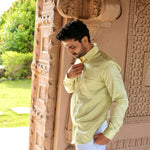 Dion Yellow Plain Cotton Shirt - John Ellies