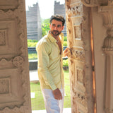Dion Yellow Plain Cotton Shirt - John Ellies