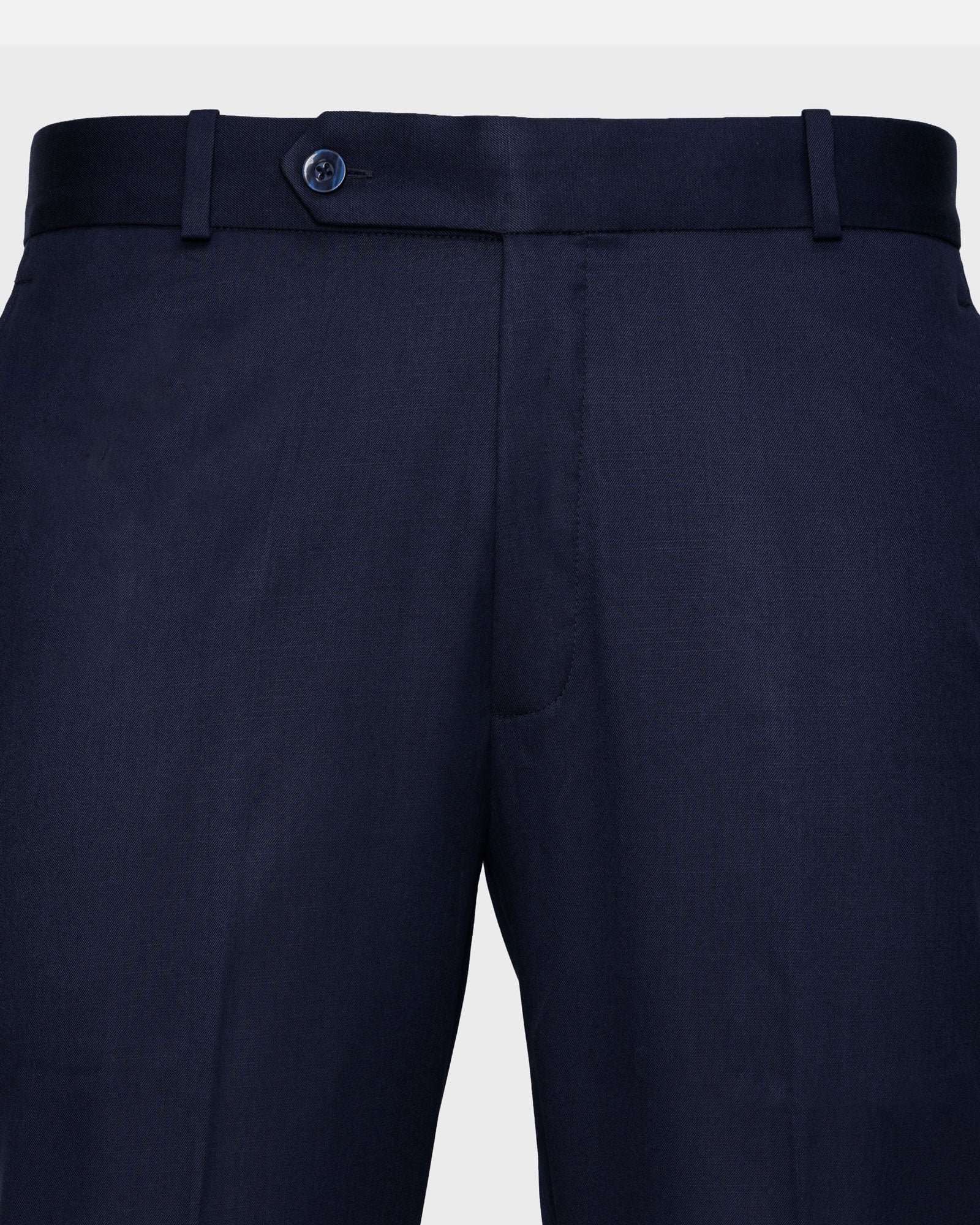 Canes Navy Blue Plain Formal Cotton Pant - John Ellies