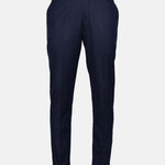 Canes Navy Blue Plain Formal Cotton Pant - John Ellies