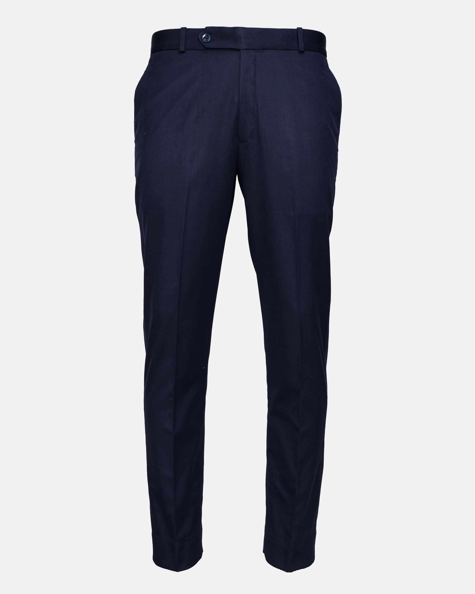 Canes Navy Blue Plain Formal Cotton Pant - John Ellies