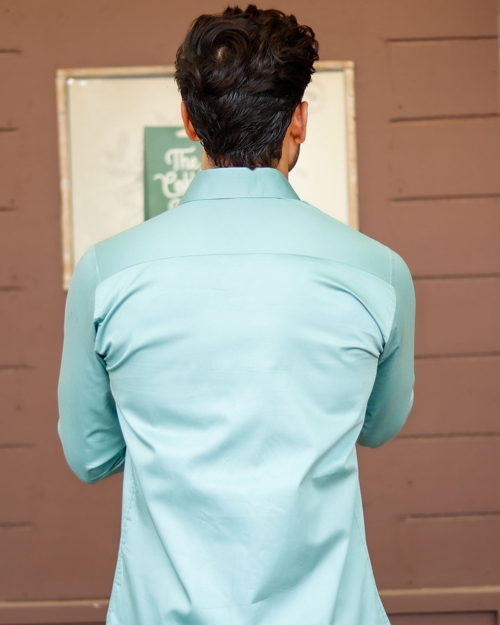 Dion Sky Blue Plain Cotton Shirt - John Ellies