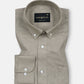 Airloom Bone Plain Linen Button Down Shirt - John Ellies