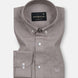 Airloom Brown Plain Linen Button Down Shirt - John Ellies