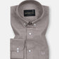 Airloom Brown Plain Linen Button Down Shirt - John Ellies
