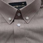 Airloom Brown Plain Linen Button Down Shirt - John Ellies