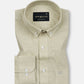 Airloom Khaki Plain Linen Button Down Shirt - John Ellies