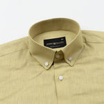 Airloom Gold Plain Linen Button Down Shirt - John Ellies