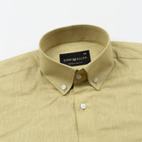 Airloom Gold Plain Linen Button Down Shirt - John Ellies