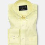 Airloom Yellow Plain Linen Button Down Shirt - John Ellies