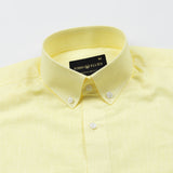 Airloom Yellow Plain Linen Button Down Shirt - John Ellies