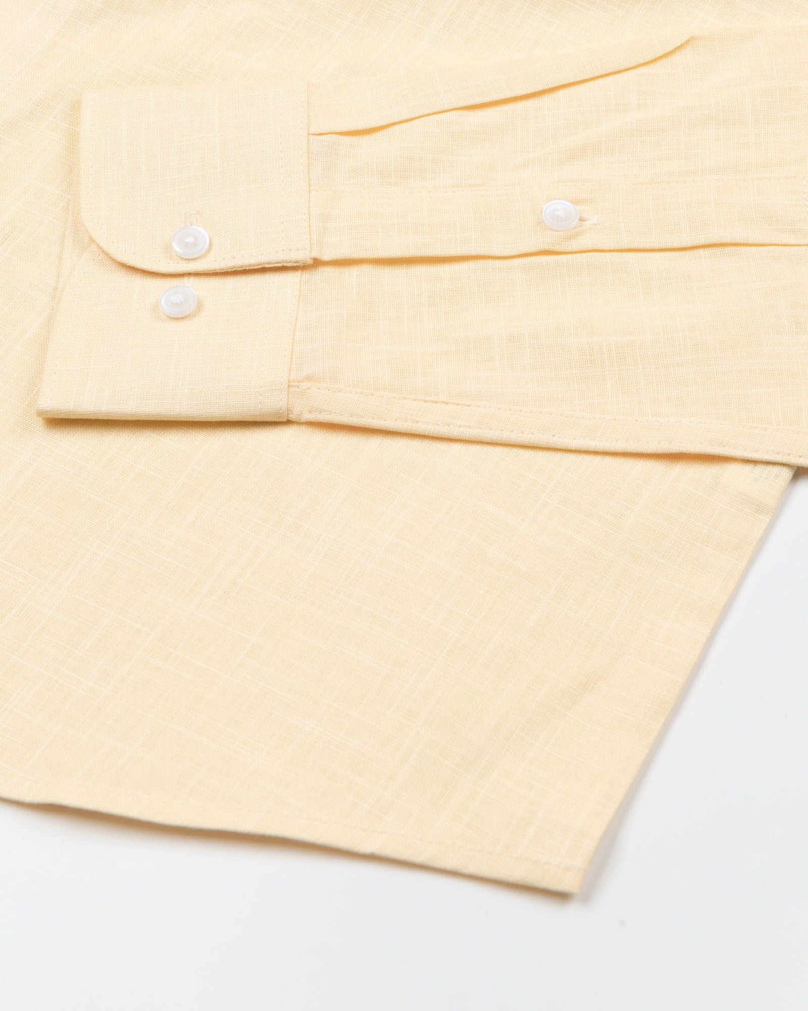 Airloom Orange Plain Linen Button Down Shirt - John Ellies