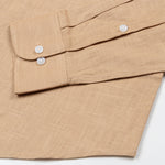 Airloom Bronze Plain Linen Button Down Shirt - John Ellies