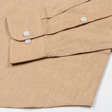 Airloom Bronze Plain Linen Button Down Shirt - John Ellies